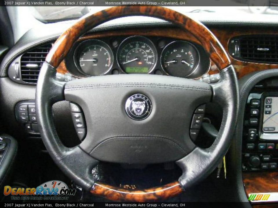 2007 Jaguar XJ Vanden Plas Ebony Black / Charcoal Photo #16