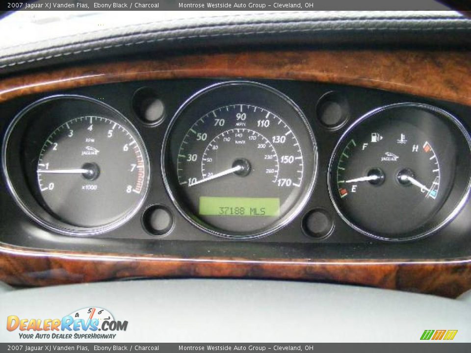 2007 Jaguar XJ Vanden Plas Ebony Black / Charcoal Photo #17