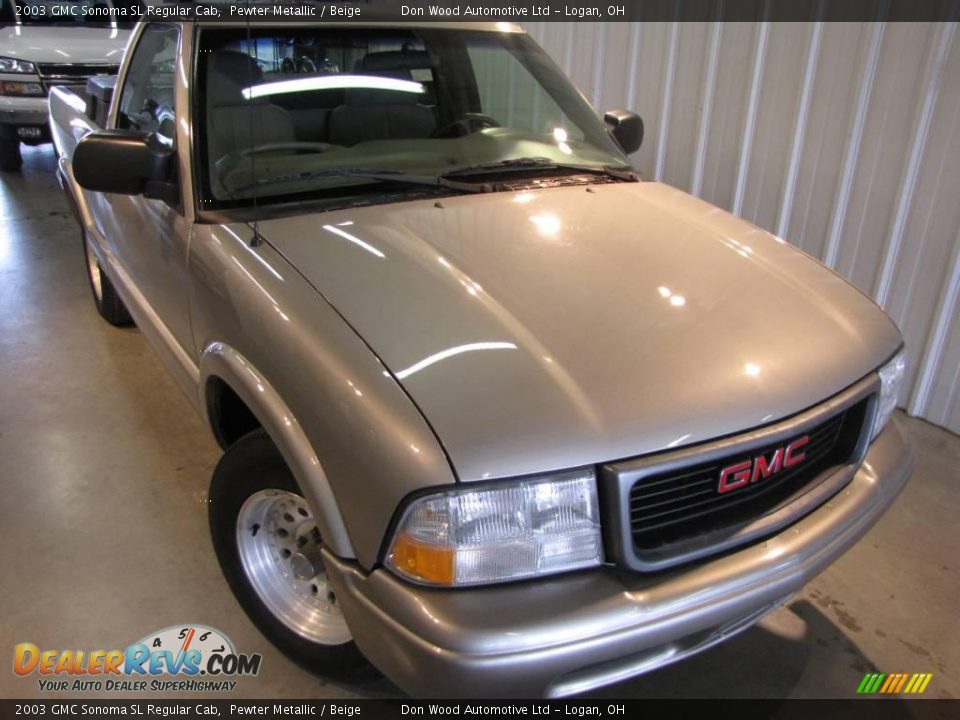 2003 GMC Sonoma SL Regular Cab Pewter Metallic / Beige Photo #1