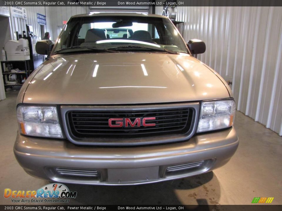 2003 GMC Sonoma SL Regular Cab Pewter Metallic / Beige Photo #3