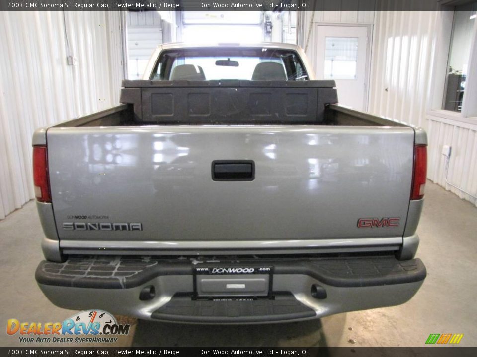 2003 GMC Sonoma SL Regular Cab Pewter Metallic / Beige Photo #4