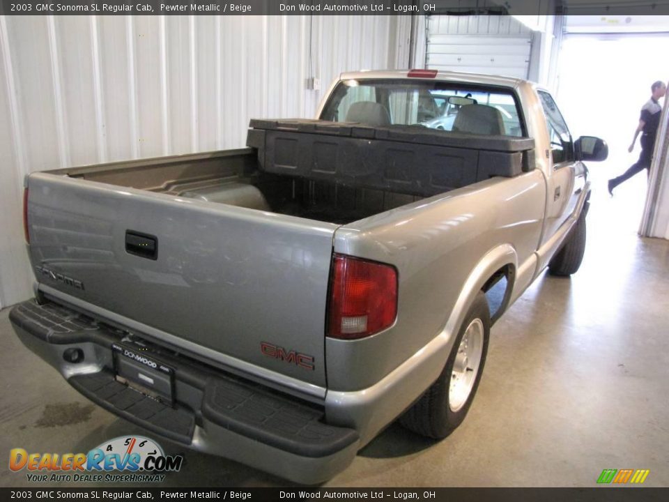 2003 GMC Sonoma SL Regular Cab Pewter Metallic / Beige Photo #6