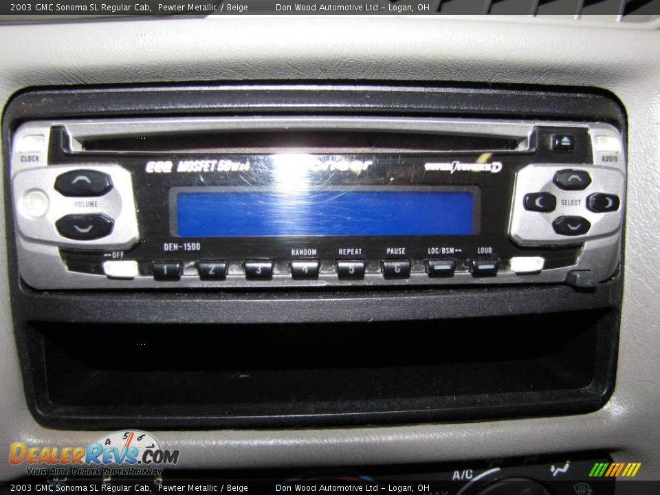 2003 GMC Sonoma SL Regular Cab Pewter Metallic / Beige Photo #10