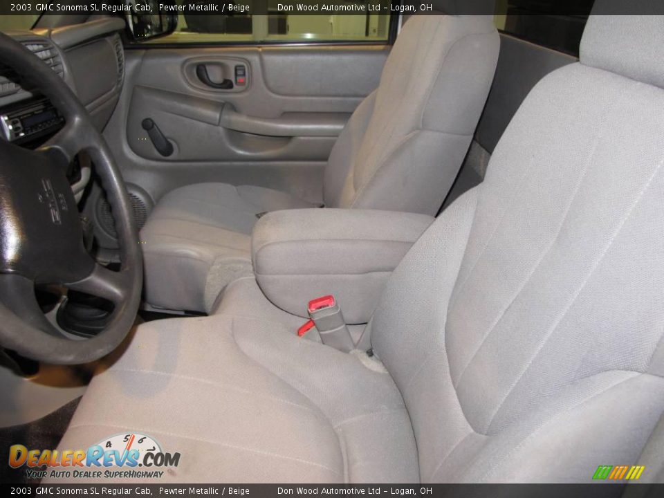 2003 GMC Sonoma SL Regular Cab Pewter Metallic / Beige Photo #13