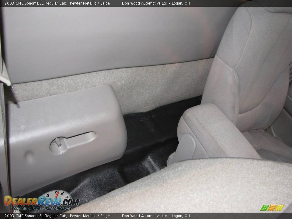 2003 GMC Sonoma SL Regular Cab Pewter Metallic / Beige Photo #14