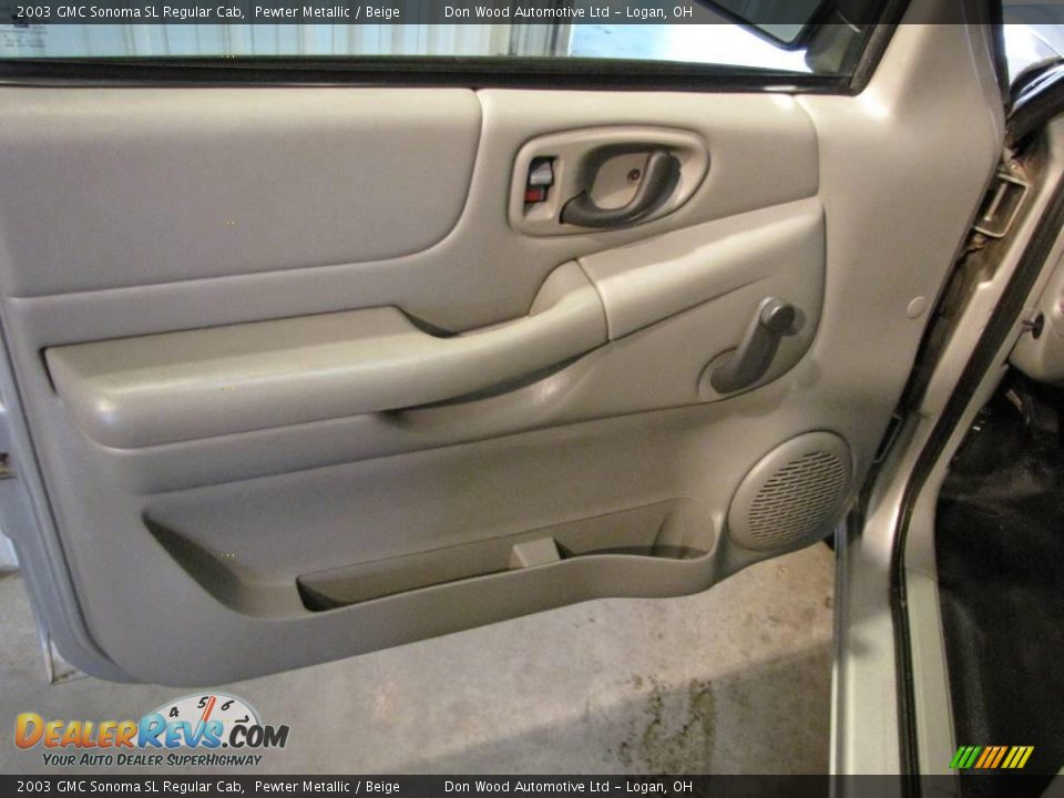 2003 GMC Sonoma SL Regular Cab Pewter Metallic / Beige Photo #15