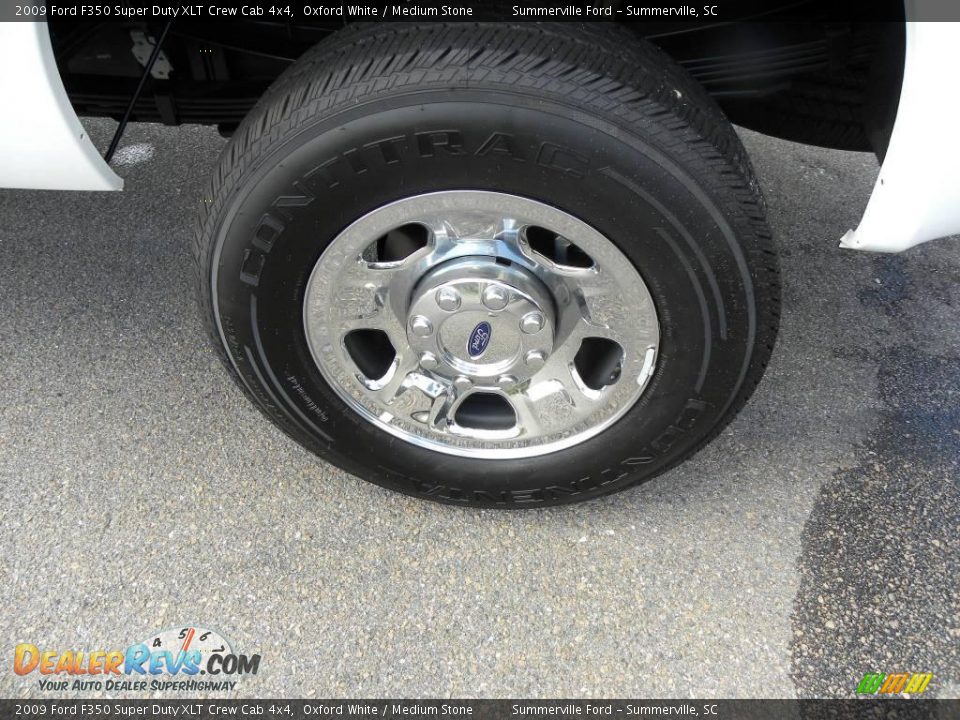 2009 Ford F350 Super Duty XLT Crew Cab 4x4 Oxford White / Medium Stone Photo #16