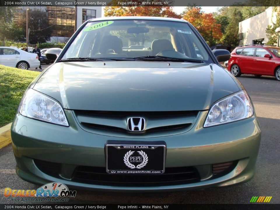 2004 Honda Civic LX Sedan Galapagos Green / Ivory Beige Photo #2