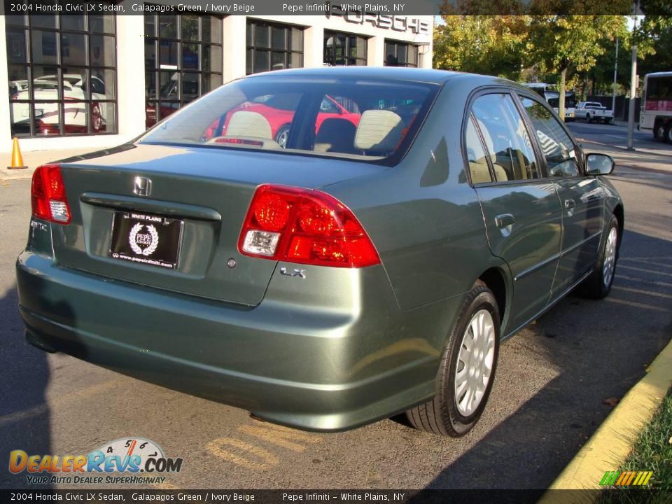 2004 Honda Civic LX Sedan Galapagos Green / Ivory Beige Photo #5