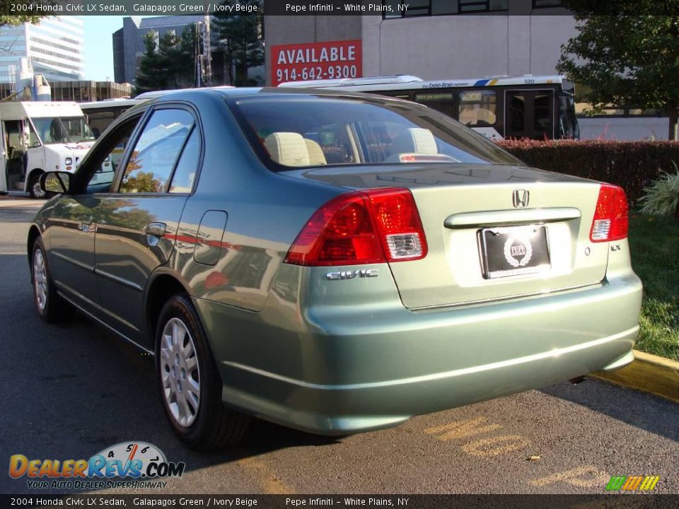 2004 Honda Civic LX Sedan Galapagos Green / Ivory Beige Photo #7