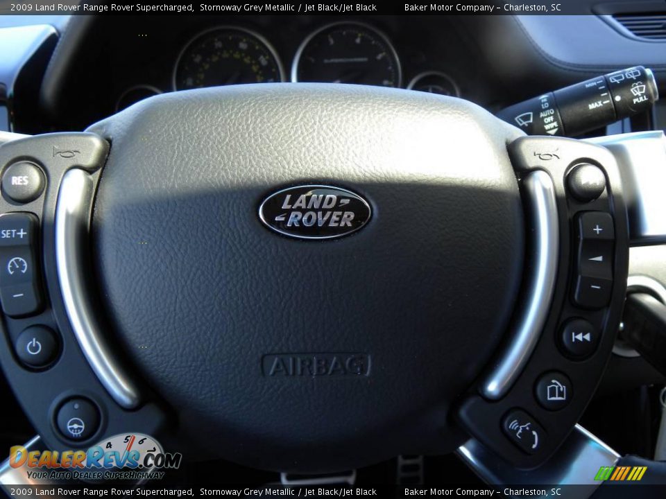 2009 Land Rover Range Rover Supercharged Stornoway Grey Metallic / Jet Black/Jet Black Photo #24