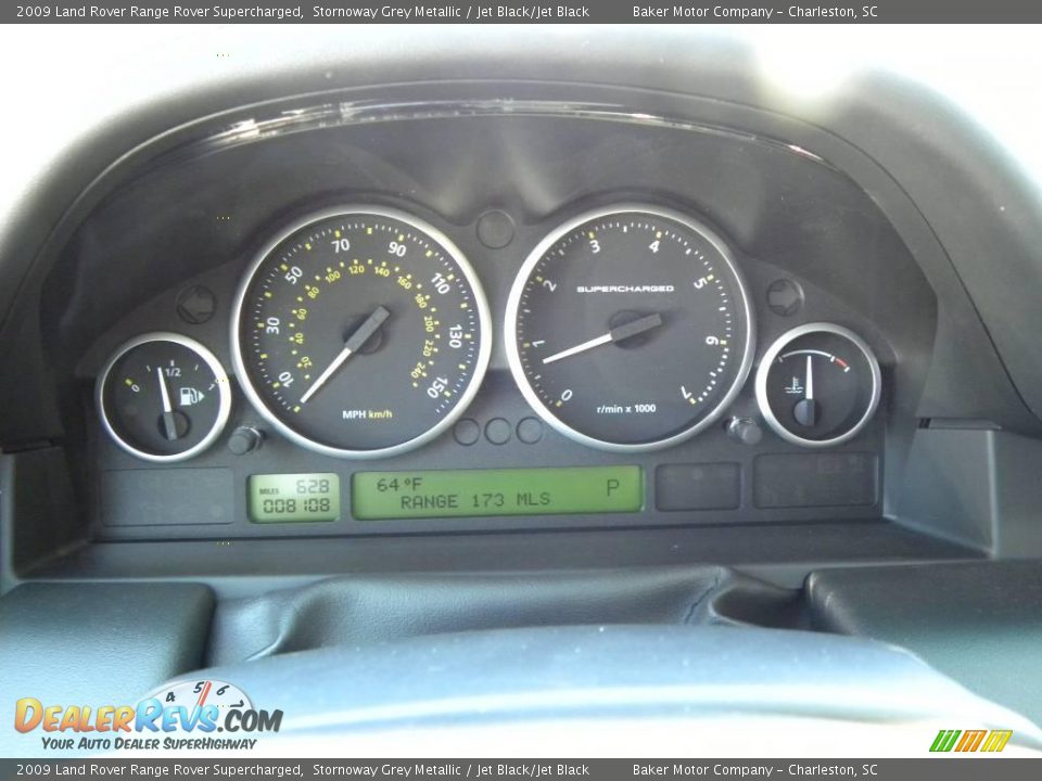 2009 Land Rover Range Rover Supercharged Stornoway Grey Metallic / Jet Black/Jet Black Photo #25