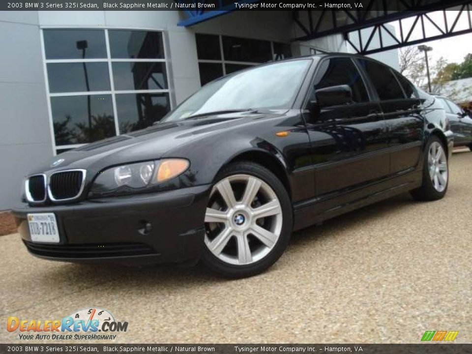 2003 BMW 3 Series 325i Sedan Black Sapphire Metallic / Natural Brown Photo #1