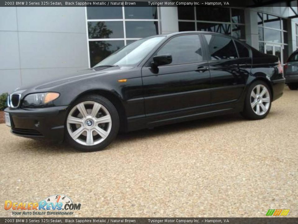 2003 BMW 3 Series 325i Sedan Black Sapphire Metallic / Natural Brown Photo #2