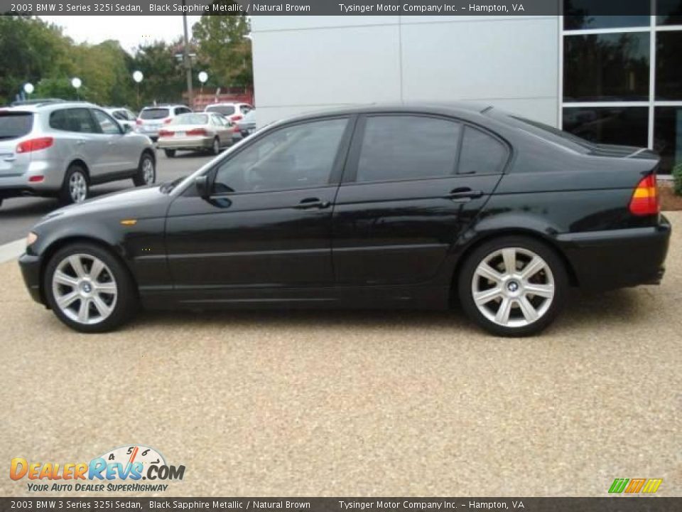 2003 BMW 3 Series 325i Sedan Black Sapphire Metallic / Natural Brown Photo #3