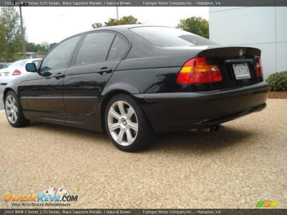 2003 BMW 3 Series 325i Sedan Black Sapphire Metallic / Natural Brown Photo #4