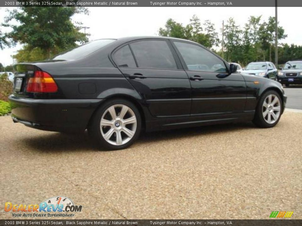2003 BMW 3 Series 325i Sedan Black Sapphire Metallic / Natural Brown Photo #5