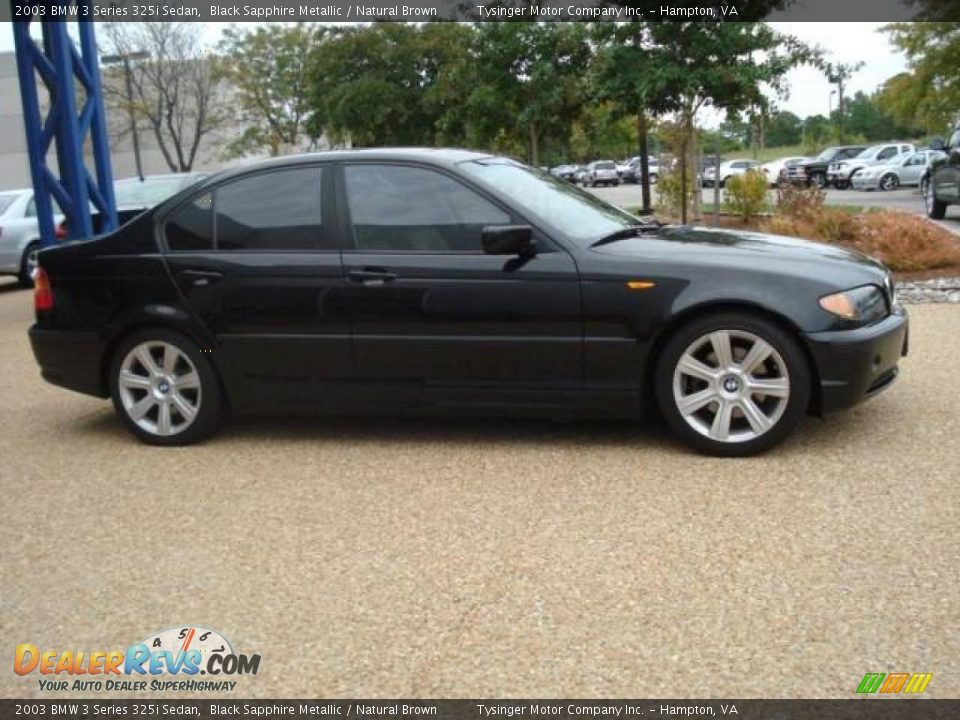 2003 BMW 3 Series 325i Sedan Black Sapphire Metallic / Natural Brown Photo #6