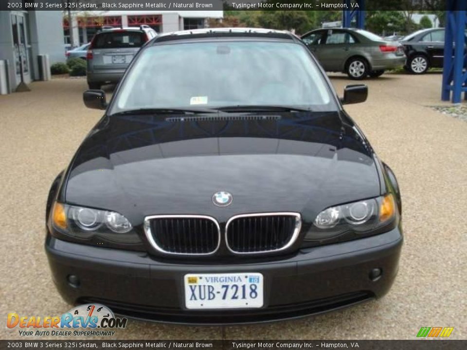 2003 BMW 3 Series 325i Sedan Black Sapphire Metallic / Natural Brown Photo #8
