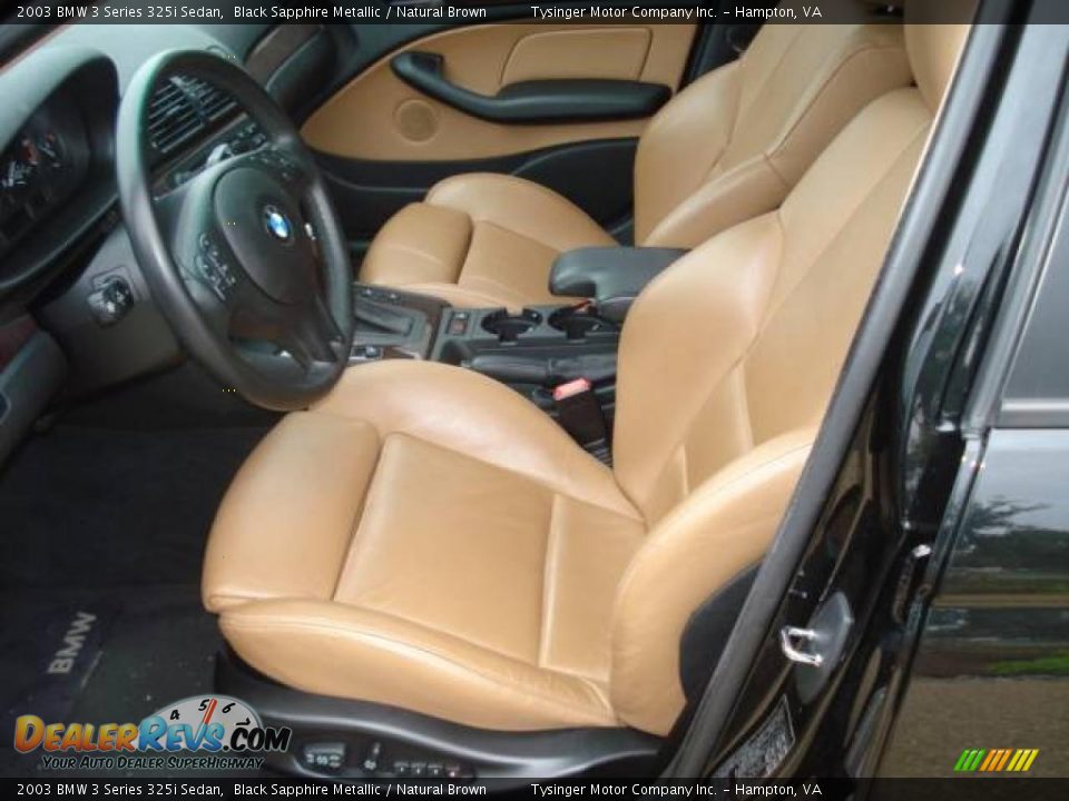 2003 BMW 3 Series 325i Sedan Black Sapphire Metallic / Natural Brown Photo #9