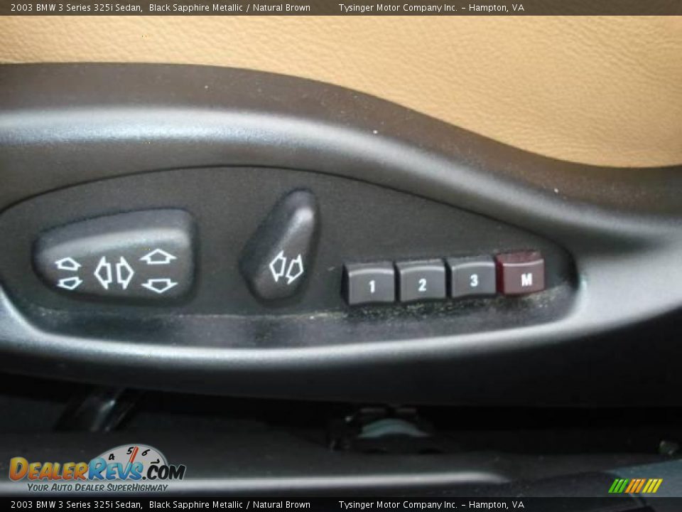 2003 BMW 3 Series 325i Sedan Black Sapphire Metallic / Natural Brown Photo #10