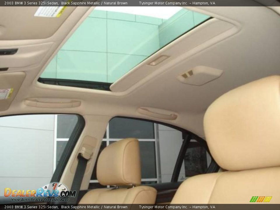 2003 BMW 3 Series 325i Sedan Black Sapphire Metallic / Natural Brown Photo #11