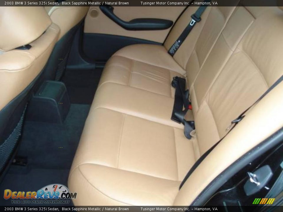 2003 BMW 3 Series 325i Sedan Black Sapphire Metallic / Natural Brown Photo #12