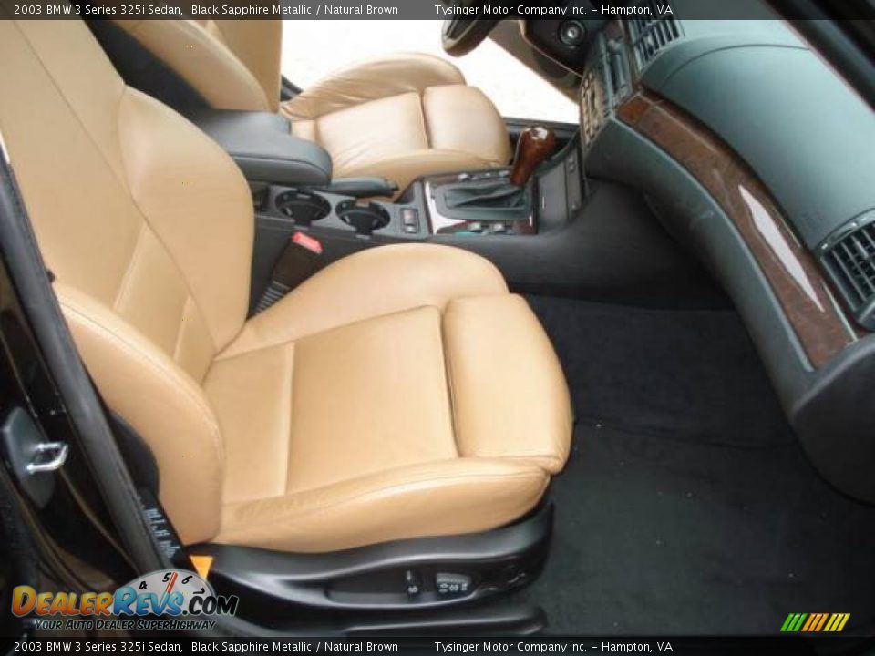 2003 BMW 3 Series 325i Sedan Black Sapphire Metallic / Natural Brown Photo #13