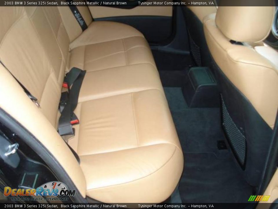 2003 BMW 3 Series 325i Sedan Black Sapphire Metallic / Natural Brown Photo #14