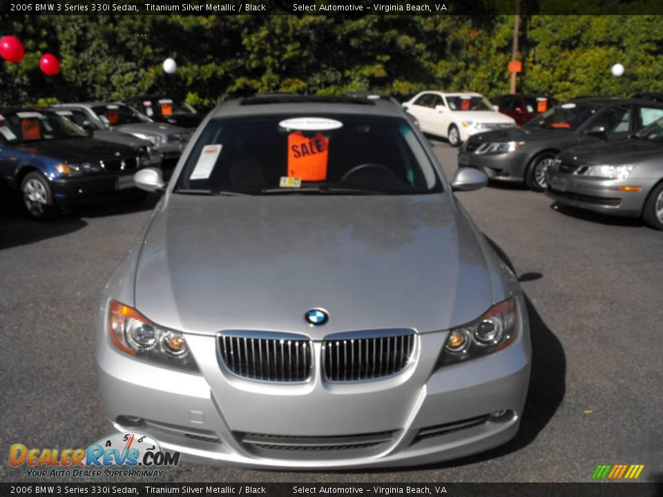 2006 BMW 3 Series 330i Sedan Titanium Silver Metallic / Black Photo #3