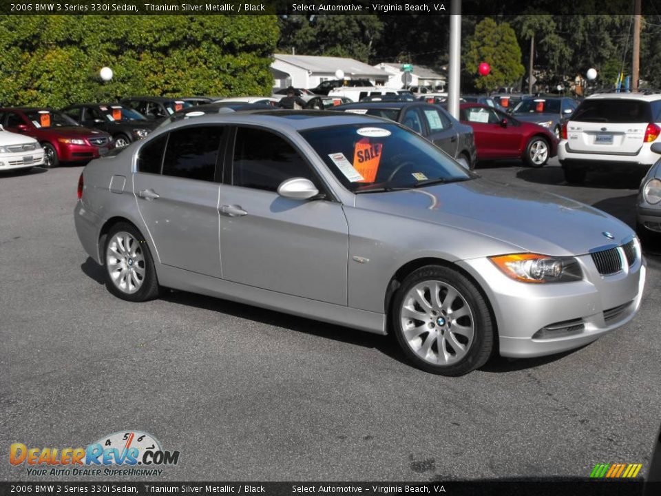 2006 BMW 3 Series 330i Sedan Titanium Silver Metallic / Black Photo #4