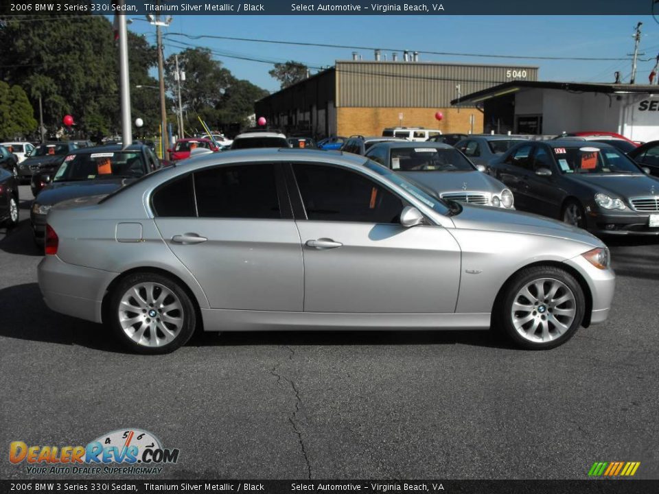 2006 BMW 3 Series 330i Sedan Titanium Silver Metallic / Black Photo #5