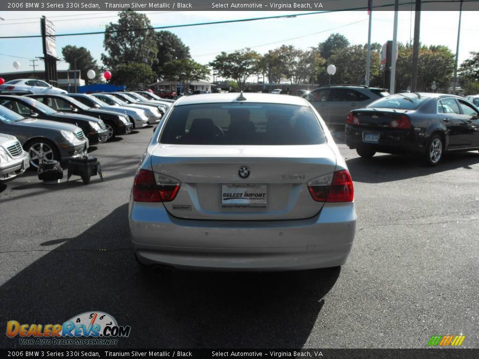 2006 BMW 3 Series 330i Sedan Titanium Silver Metallic / Black Photo #7