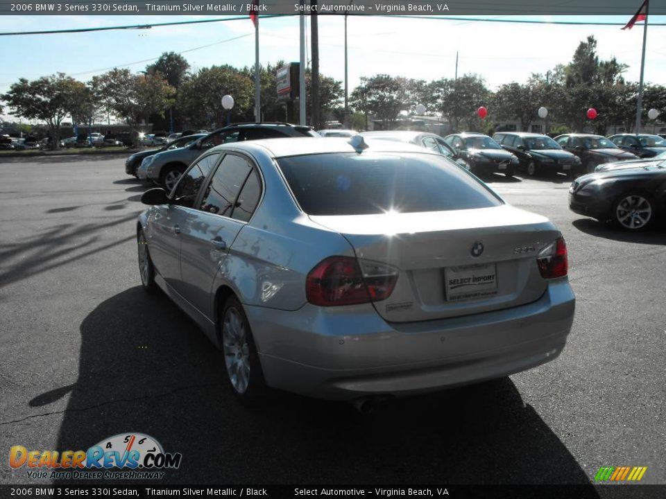 2006 BMW 3 Series 330i Sedan Titanium Silver Metallic / Black Photo #8