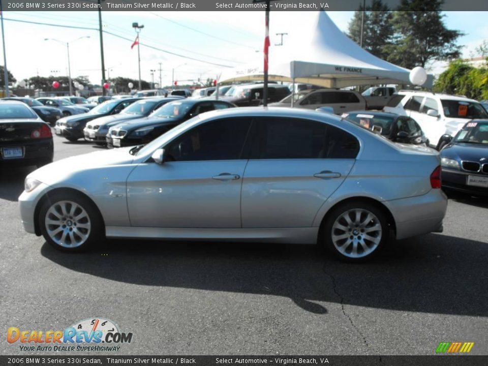 2006 BMW 3 Series 330i Sedan Titanium Silver Metallic / Black Photo #9