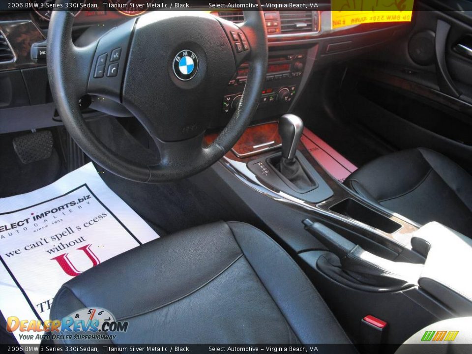 2006 BMW 3 Series 330i Sedan Titanium Silver Metallic / Black Photo #12