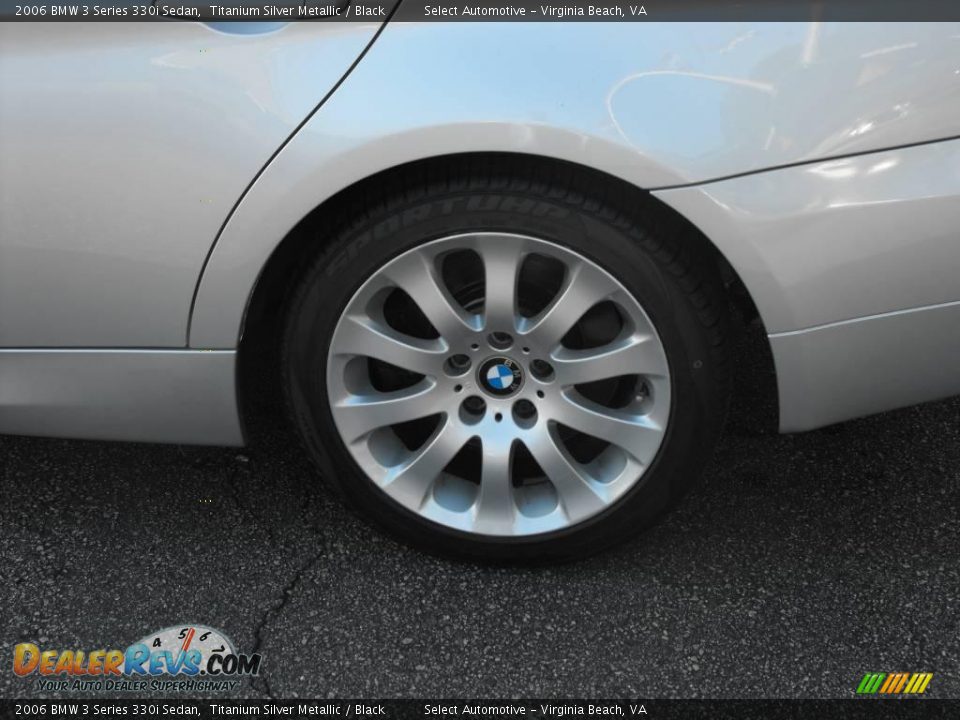 2006 BMW 3 Series 330i Sedan Titanium Silver Metallic / Black Photo #19