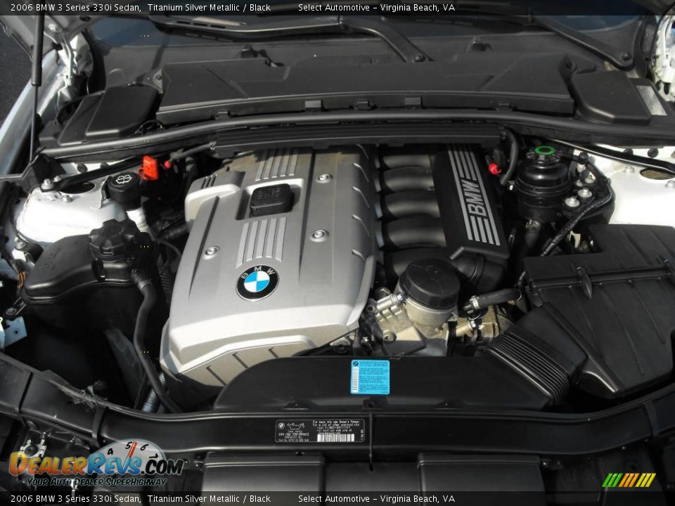 2006 BMW 3 Series 330i Sedan Titanium Silver Metallic / Black Photo #20