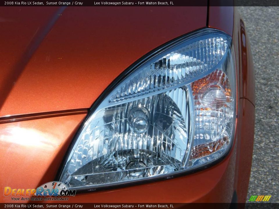 2008 Kia Rio LX Sedan Sunset Orange / Gray Photo #9