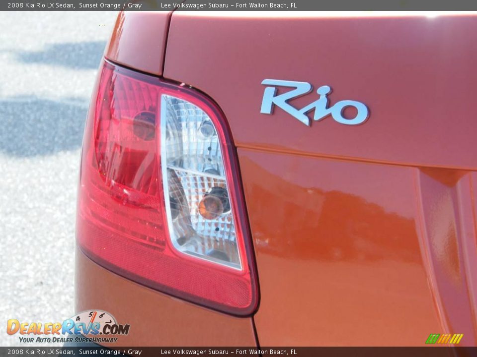 2008 Kia Rio LX Sedan Sunset Orange / Gray Photo #10