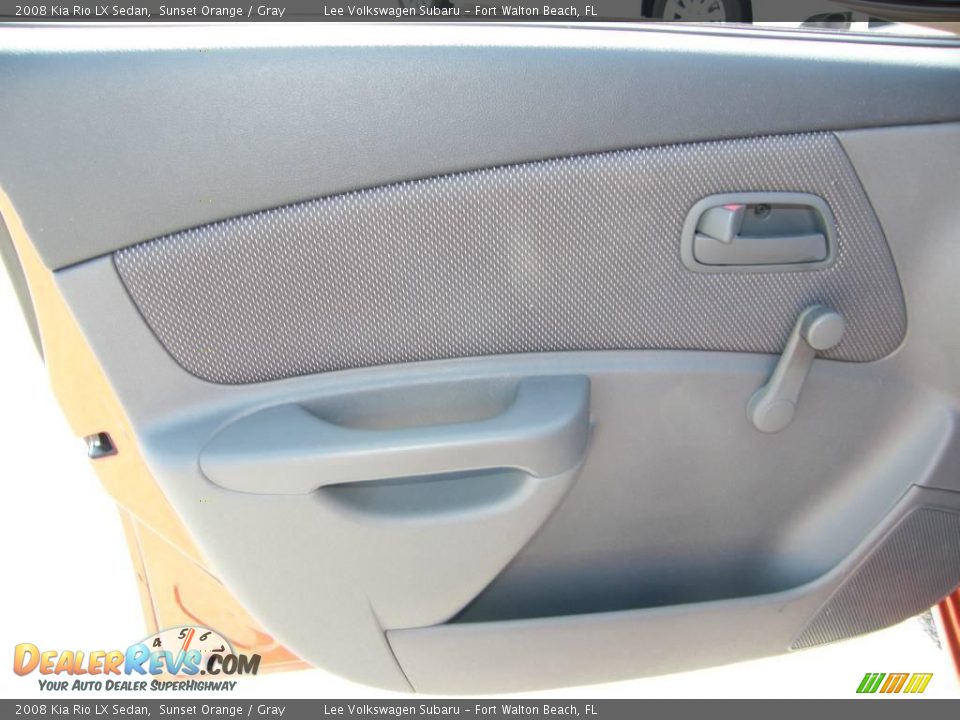 2008 Kia Rio LX Sedan Sunset Orange / Gray Photo #17
