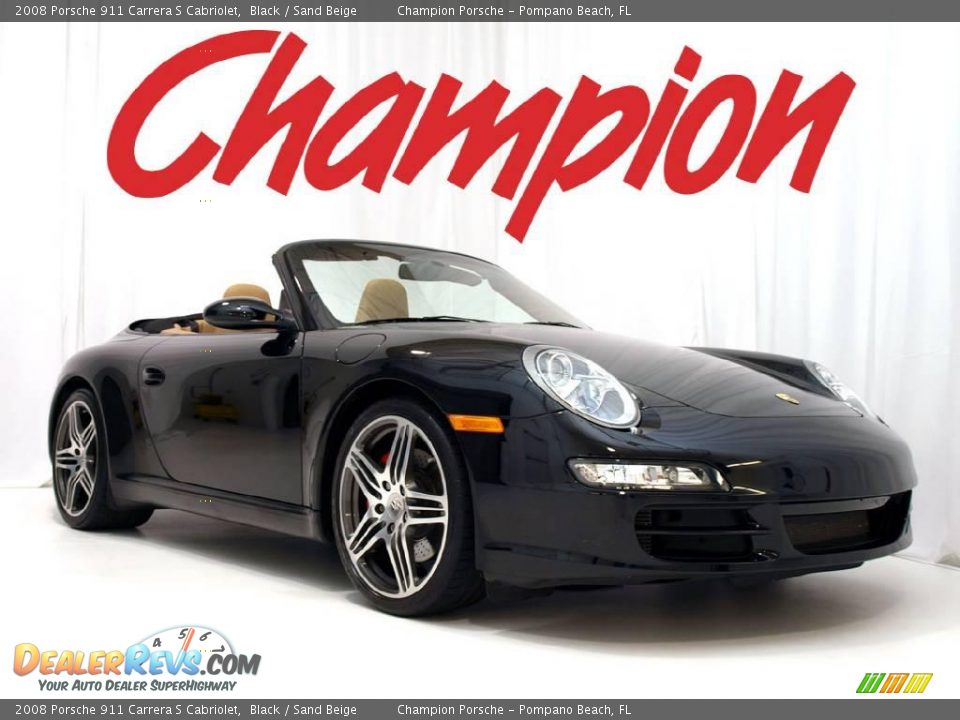 2008 Porsche 911 Carrera S Cabriolet Black / Sand Beige Photo #1