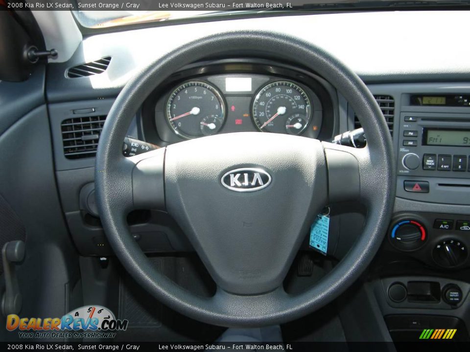 2008 Kia Rio LX Sedan Sunset Orange / Gray Photo #19