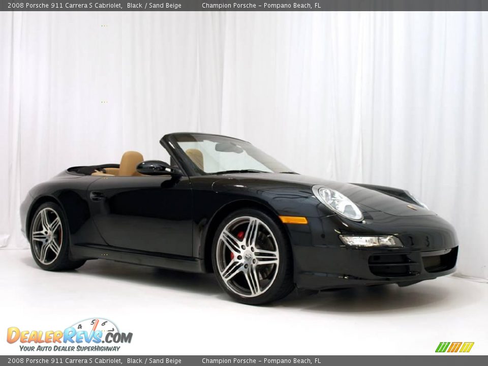 2008 Porsche 911 Carrera S Cabriolet Black / Sand Beige Photo #2