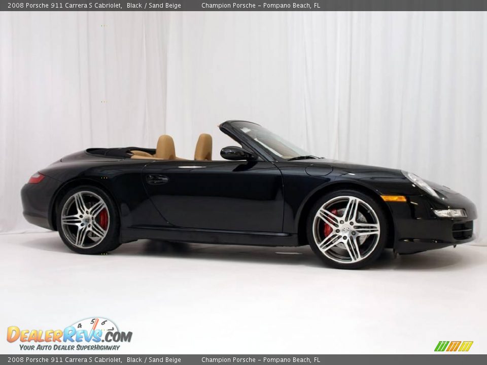 2008 Porsche 911 Carrera S Cabriolet Black / Sand Beige Photo #3