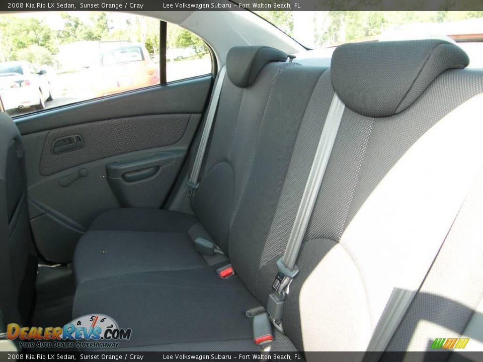 2008 Kia Rio LX Sedan Sunset Orange / Gray Photo #21