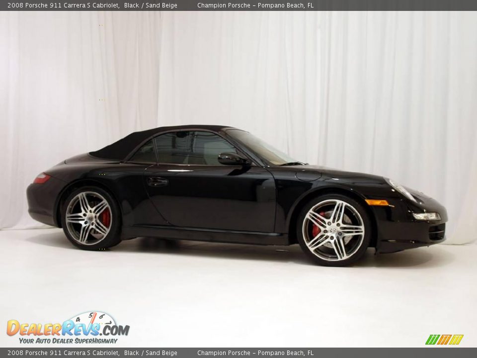 2008 Porsche 911 Carrera S Cabriolet Black / Sand Beige Photo #4