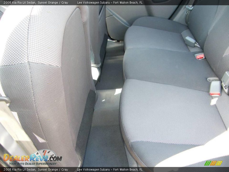 2008 Kia Rio LX Sedan Sunset Orange / Gray Photo #22