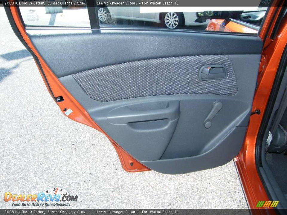 2008 Kia Rio LX Sedan Sunset Orange / Gray Photo #23
