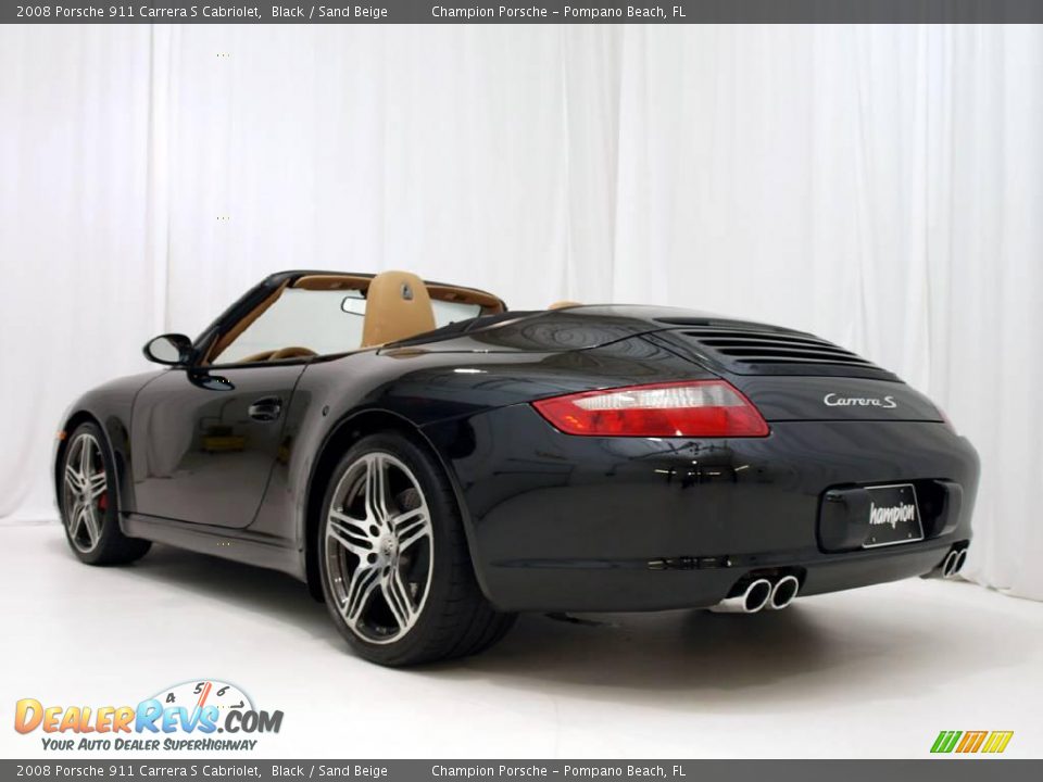 2008 Porsche 911 Carrera S Cabriolet Black / Sand Beige Photo #6